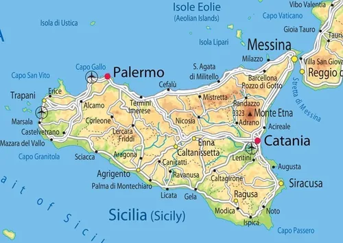 Vista 2 de Póster pictórico mapa de Italia - 23.4 x 16.5 pulgadas - Papel laminado