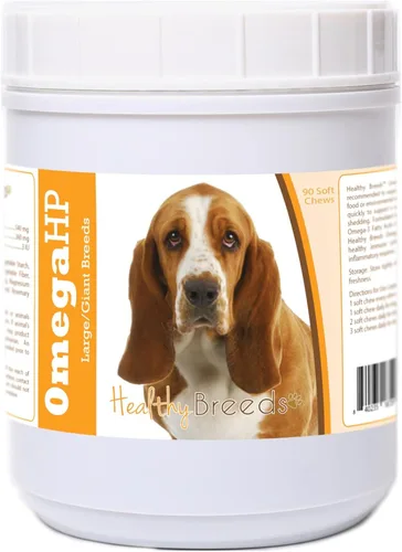 Vista 230 de Healthy Breeds Siberian Husky Omega HP - Masticables suaves para piel y pelaje, 90