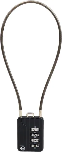 Vista 19 de Cable de 4 dígitos con combinación de cerraduras de 4.7 pulgadas para casillero de gimnasio escolar, casco, archivadores, caja de herramientas