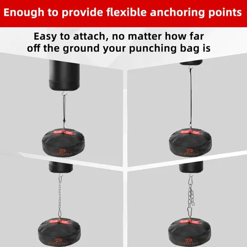 Vista 2 de Anclaje para bolsa pesada de doble extremo: anclaje de suelo resistente para bolsas de boxeo, soporte de saco de boxeo, accesorios de boxeo