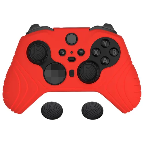 Vista 10 de PlayVital Samurai Edition Anti Slip Silicone Case Cover for Xbox Elite Wireless Controller Series 2 Core, Ergonomic Soft Rubber Skin Protector for