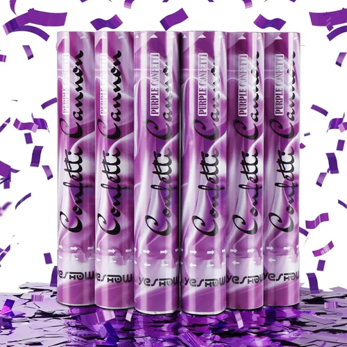 Vista 8 de Cañón de confeti para fiesta, disparos biodegradables, (paquete de 6) YESHOW multicolor Confetti Blaster para cumpleaños, graduación, boda, Navidad