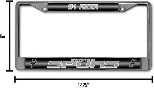 Vista 5 de NBA Bling Chrome License Plate Frame with Glitter Accent