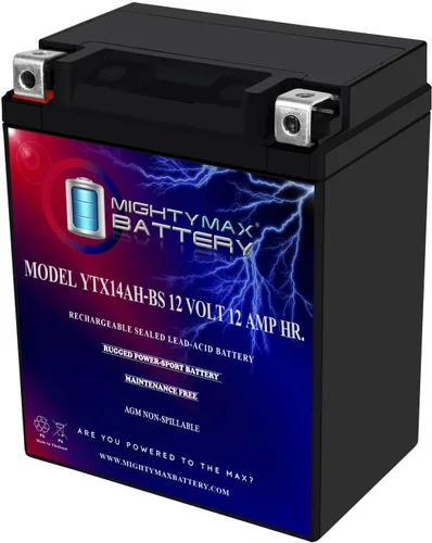 Vista 14 de Batería Mighty Max YTX16-BS - 12 V 14 AH, 230 CCA, Recargable, Sin Mantenimiento, SLA AGM, para Motocicleta
