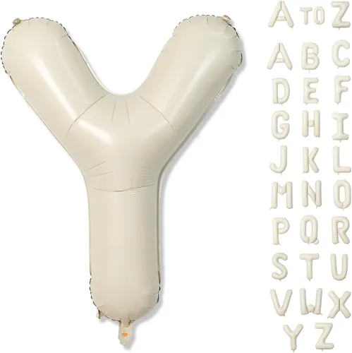 Vista 69 de Globos beige de 40 pulgadas con números grandes 3, globos de helio de dígito 3 de color blanco marfil autoinflables para terceras niñas, globos