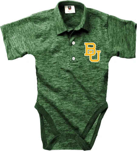 Vista 21 de Wes and Willy Baby Sports Fan Polo Snap Suit Romper Infantil Nublado Hilado Golf Creeper