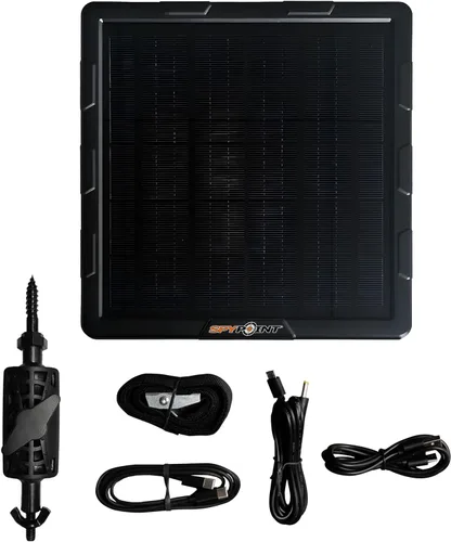 Vista 3 de SPYPOINT Panel solar para cámara de rastro con batería interna para cámara de rastro al aire libre Panel solar (SPLB-10)