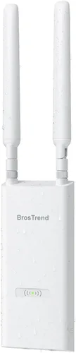 BrosTrend Punto de acceso AC1200 para exteriores de largo alcance, punto de acceso WiFi Gigabit resistente a la intemperie IP65, doble banda 5 GHz +