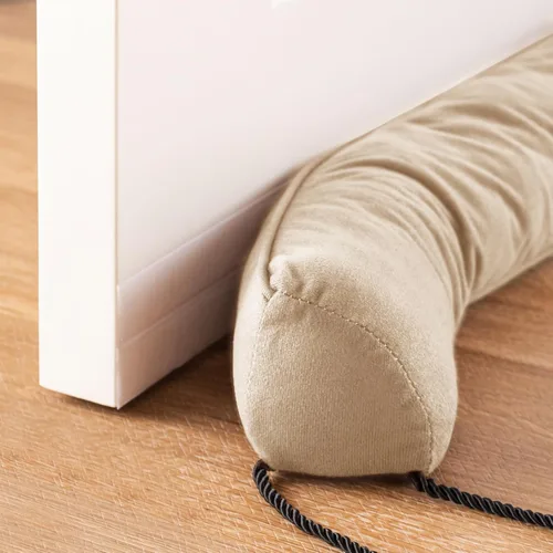 Sunolga Tope de corrientes de aire para puerta de 38 pulgadas que bloquea el aire caliente y frío con cubierta removible lavable para espacios de