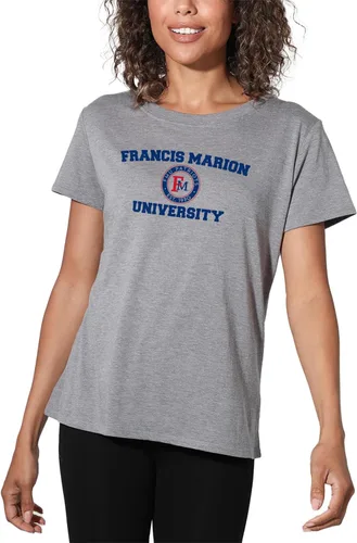 Vista 147 de Colección oficial de camisetas sueltas con logotipo de círculo envejecido universitario para mujer, jaspeado atlético