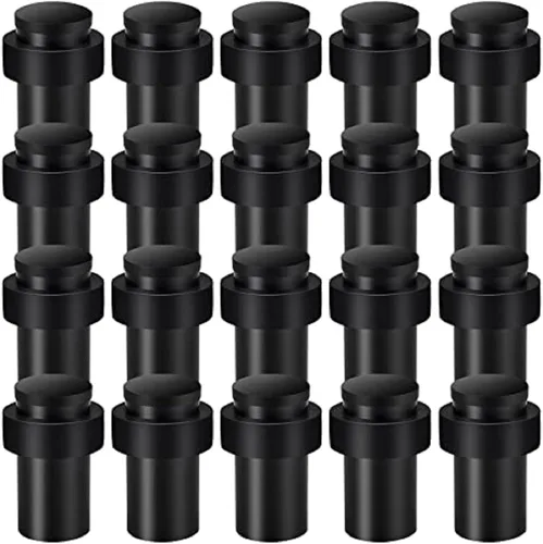 Vista 11 de KOLAKO Tope de puerta, tope de puerta de piso, negro para parte inferior de la puerta, 2 pulgadas (1.969 in), resistente, cilíndrico comercial