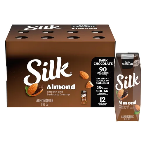 Vista 12 de Silk Leche de almendras original orgánica, 8 onzas líquidas (paquete de 18)