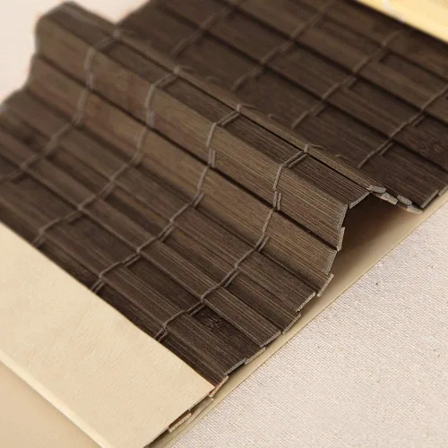 Vista 3 de LETAU Persianas de madera sin cuerda para ventana, cortinas enrollables personalizadas de bambú que filtran la luz, patrón 14