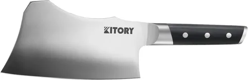 Vista 10 de Kitory Cuchillo de chef de 8 pulgadas, cuchillo de cocina profesional de estilo japonés, acero alemán forjado de alto carbono, mango de madera
