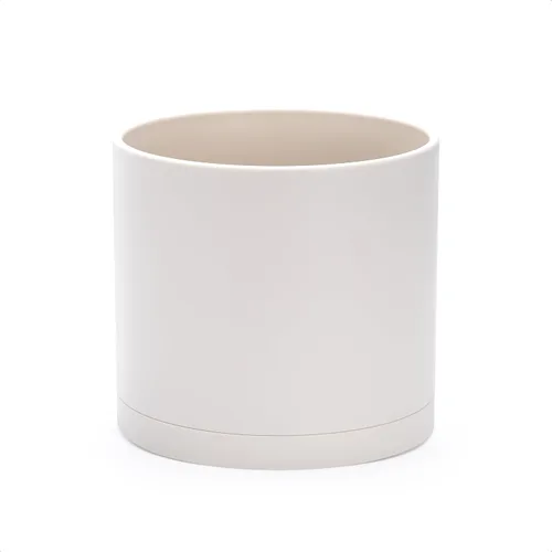 Vista 16 de D'vine Dev Juego de macetas de plástico de 8 pulgadas para macetas de plantas con agujero de drenaje y platillos sin costuras, color negro, 74-X-B-1