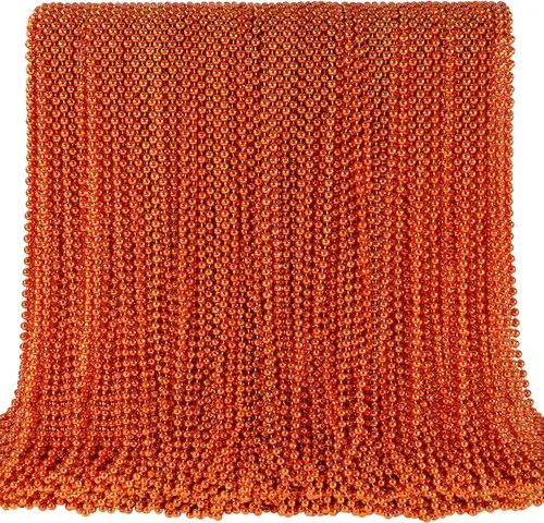 Vista 7 de 144 collares de cuentas negras, cuentas de Mardi Gras negras, collares de Nochevieja, collar redondo de cuentas de Halloween de 33 pulgadas, cuentas