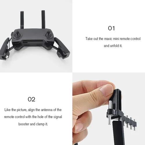 Vista 3 de LICHIFIT Controlador remoto amplificador de señal amplificador de antena extensor para DJI Mavic 2 Mini Drone Accesorios