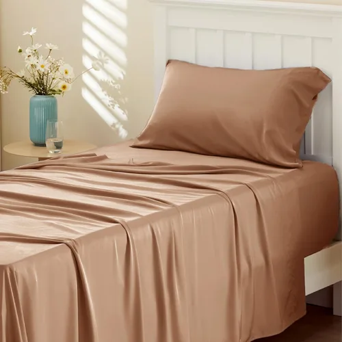 Vista 49 de Bedsure - Juego de sábanas tamaño individual, refrescantes, rayón derivado del bambú, transpirables y suaves, sábanas y fundas de almohada tipo