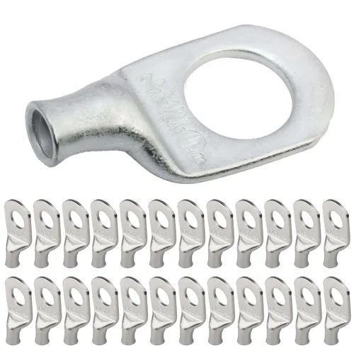 Vista 319 de SELTERM 5 piezas terminales de cable de cobre estañado 1/0 AWG perno de 1/2", extremos de cable de batería, terminales de anillo, conectores