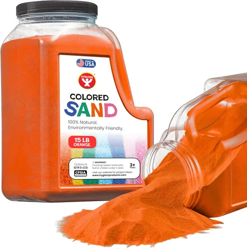 Vista 32 de Hygloss Products - Arena de juego de colores , balde de arena de manualidades colorido, 1 libra, arcoíris brillante