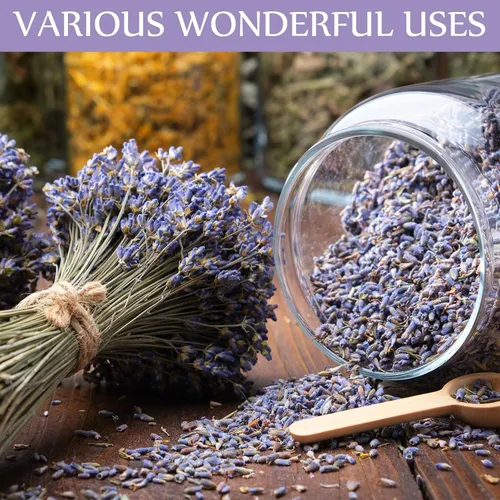 Vista 5 de Treela 1 libra de lavanda seca seca a granel de capullos de lavanda fragantes pétalos de flores para regalo de boda DIY bolsitas de fragancia