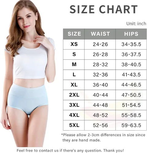 Vista 4 de wirarpa - Calzón clásico y suave de algodón con cintura alta para mujer (paquete surtido)
