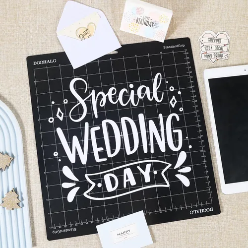 Vista 5 de DOOHALO - Alfombrilla de corte para máquina de Cricut y Cricut Explore Air2/One, máquina de corte inteligente Expression, de 12 x 12 pulgadas