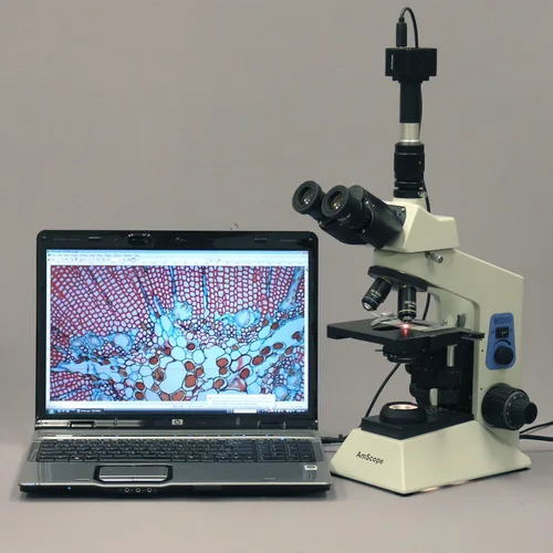 Vista 2 de AmScope Microscopio compuesto biológico profesional de la investigación del campo oscuro de T580B-DK 40X-2000X