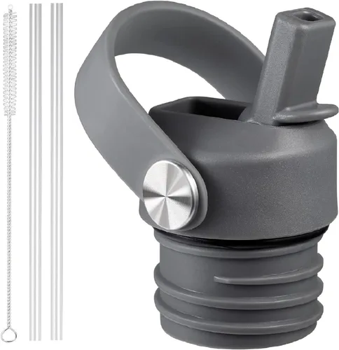 Vista 14 de Tapa de popote para Hydroflask, tapas con popote para Hydro Flask, tapa de popote de boca estándar de 18, 21, 24 onzas, tapa de repuesto, botella