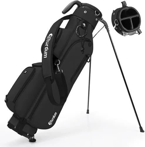 Vista 8 de Bolsa de golf ligera Par 3 con divisores de 3 vías 900D resistente a la intemperie, Oxford, 3.7 libras, compacta pero espaciosa, para campo