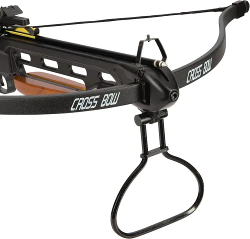 Vista 3 de Avalanche® Trail Blazer Ballesta Peso de tracción de 150 libras Marco de aluminio Culata estilo rifle de madera Miras de apuntar ajustables