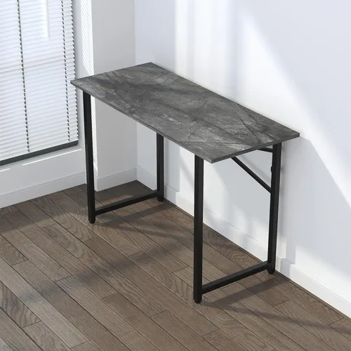 Vista 209 de Escritorio plegable de 47 pulgadas, no requiere montaje, mesa de oficina en casa, escritorio de campamento para computadora de juegos, color beige