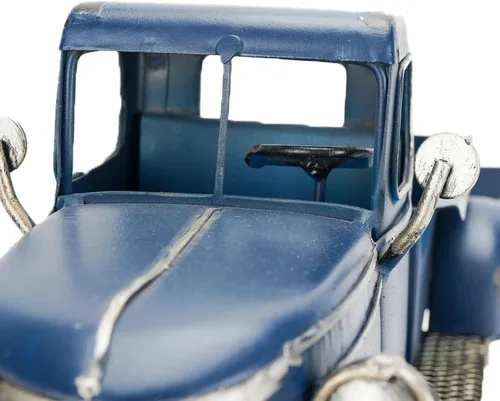 Vista 8 de SOFFEE DESIGN Vehículos coleccionables clásicos de 12 pulgadas, decoración de hierro modelo Pick-up, figura coleccionable, soporte de vino de Azul