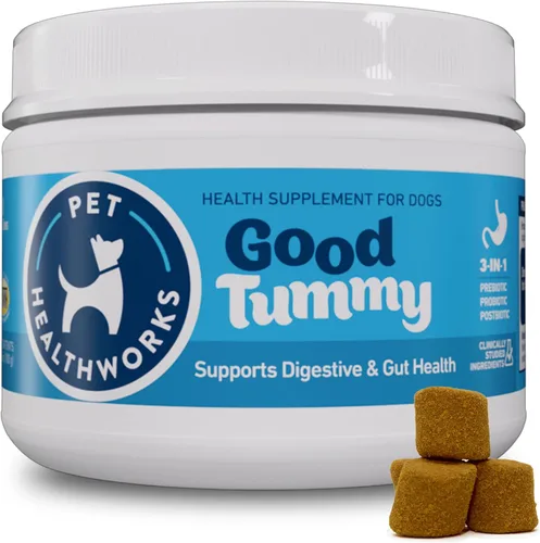 Buenos masticables para la salud intestinal para perros Probióticos, prebióticos y postbióticos para la salud digestiva e intestinal, control de