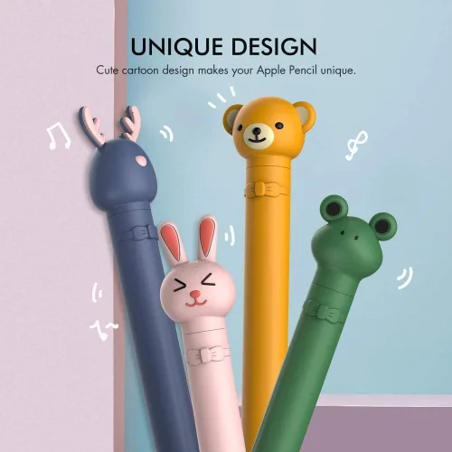 Vista 3 de AhaStyle Funda para Apple Pencil de 1ª generación, linda funda de silicona suave de dibujos animados, accesorios compatibles con Apple Pencil de 1ª