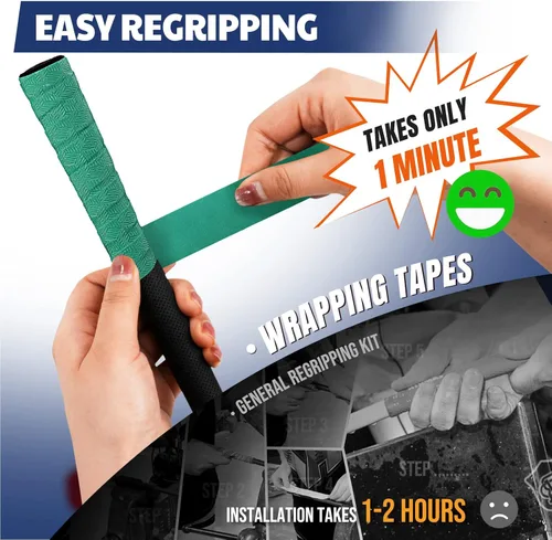 Vista 2 de JAYA Golf Grip Wrapping Tape – Regrip Your Clubs in 1 Minute, PU Overgrip, No Solvent Needed, 3 or 15 Pack
