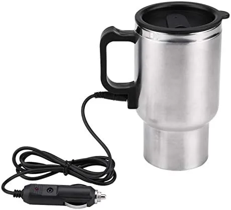 para mini hervidor eléctrico Gorgeri 12V Car Kettle, 15.2 fl oz eléctrico en el coche de acero inoxidable taza de la caldera del coche taza de