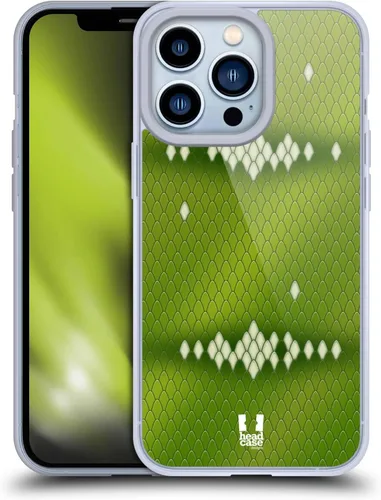 Vista 8 de Head Case Designs Ball Python Snake Pattern Gel Case [Military Grade Protection] Compatible with Apple iPhone 13 Pro and Compatible with MagSafe