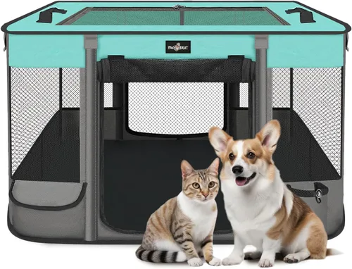 Corralito plegable para mascotas gatitos, impermeable, portátil, corralito para gatos y perros, tienda de campaña para perros pequeños y gatos,
