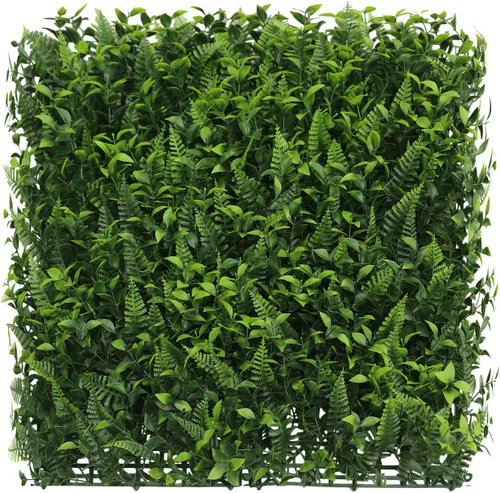 Vista 13 de ECOOPTS Rejilla de privacidad de hiedra sintética, paneles artificiales de boj de 20 x 20 pulgadas, plantas de seto topiario para decoración
