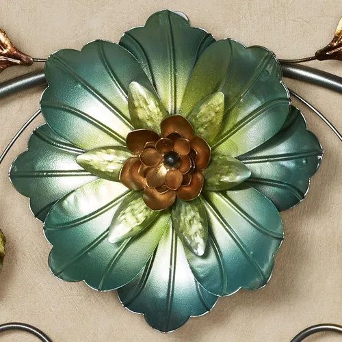 Vista 4 de Touch of Class Sophie - Arte de pared de metal con desplazamiento floral y mariposa