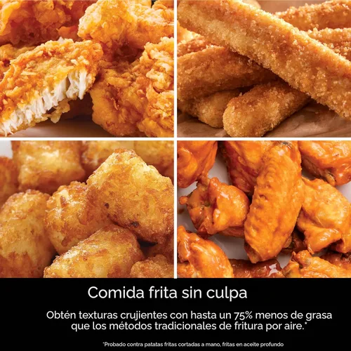 Vista 8 de Ninja Freidora de aire 4 en 1 Pro: freír al aire, asar, recalentar, deshidratar Capacidad de 5QT, cabe hasta 4 libras de papas fritas