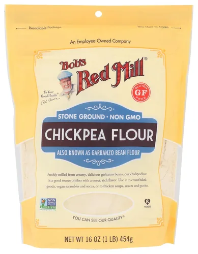 Bob's Red Mill Harina de garbanzos, 16 onzas (paquete de 1), sin OMG, sin gluten, vegana, apta para dieta cetogénica, kosher