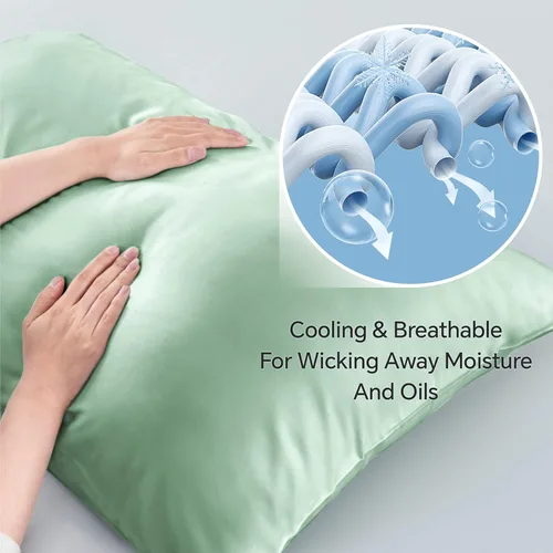 Vista 119 de BEDELITE - Juego de 2 fundas de almohada con solapa, tamaño estándar, rayón de bambú, frescas, suaves y transpirables, para personas calurosas