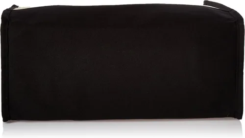 Vista 6 de Mud Pie - Bolsos clásicos de lona con inicial, color blanco y negro (R), 100% de algodón, 17 x 19 x 2pulgadas