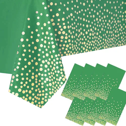 Vista 11 de 2 Empaques Mantel de Plástico Negro, 54 pulgadas x 108 pulgadas Cubierta de Mesa Rectangular Desechable para Fiestas, Adecuado para Cumpleaños