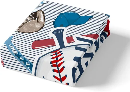 Vista 5 de Manfei Juego de funda de edredón de béisbol, tamaño matrimonial, juego de ropa de cama de 3 piezas para niños y adolescentes, funda de edredón