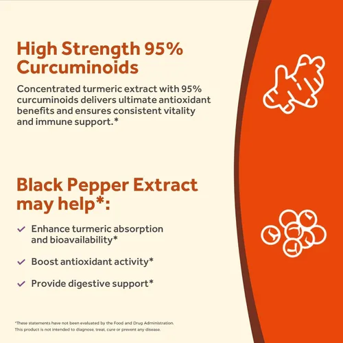 Vista 4 de Doctor's Recipes Curcumina de cúrcuma con extracto de pimienta negra, suplemento de cúrcuma de alta absorción de ultra potencia con 95%