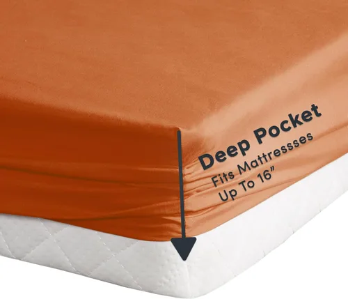 Vista 3 de Comfort Spaces Juego de sábanas de microfibra tamaño Queen, suave, no destiñe, sábanas y fundas de almohada de 6 piezas, bolsillo profundo elástico