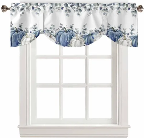 Vista 9 de Cortinas de verano con cenefa de amarre para ventanas, cortinas costeras de cocina costeras para ventanas, cortinas náuticas junto al mar, beige